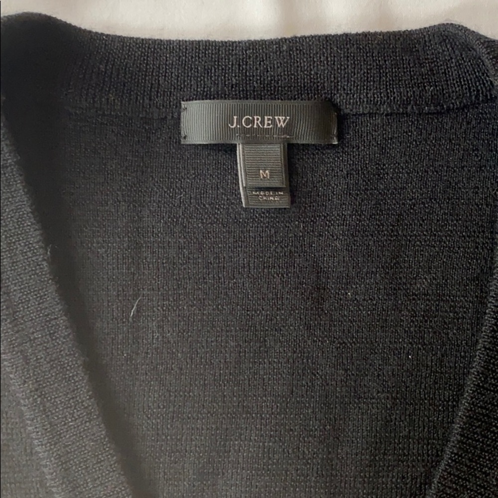 Black wool v neck sweater